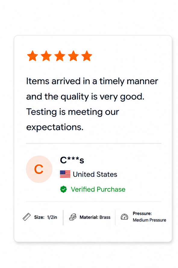 Customer review from United States on electric ball valve quality
