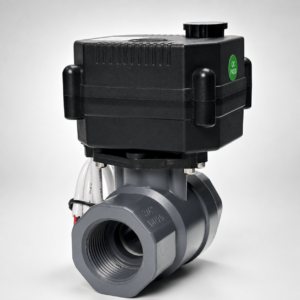 PVC motorized ball valve with electric actuator