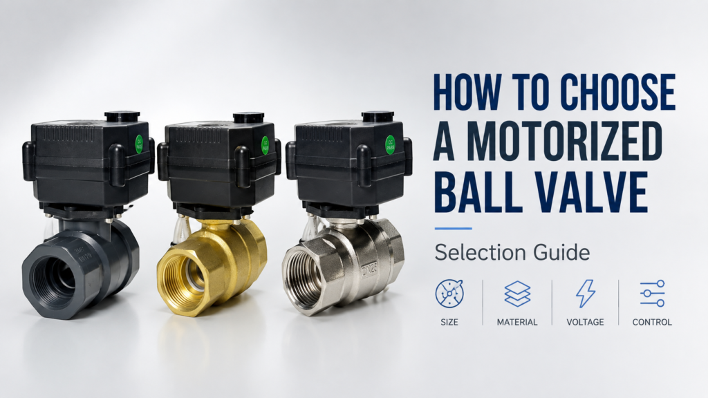 How to choose a motorized ball valve selection guide