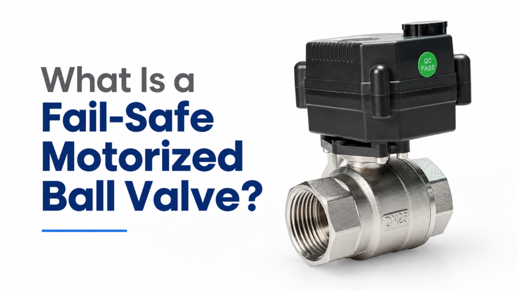 Fail-safe motorized ball valve with automatic return during power failure