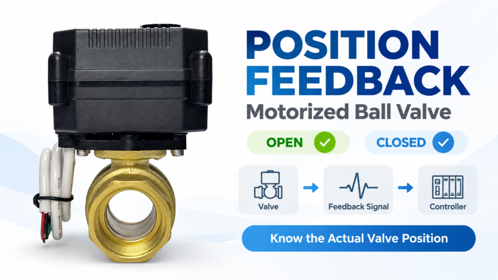 Motorized ball valve with position feedback