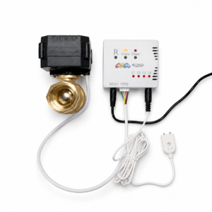 Water leak detection system with automatic shut-off valve